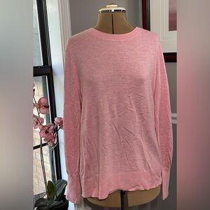 LOFT sz XL Soft Pink Long Sleeve Lightweight Sweater